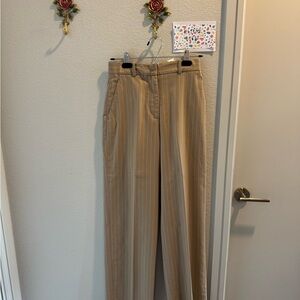 Zara Tan Striped Women’s Dress Pants